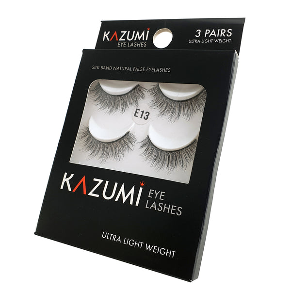 Multi-layered silk band eyelash E13 (3 pairs pack Multi-layered silk band eyelash E13 (3 pairs pack