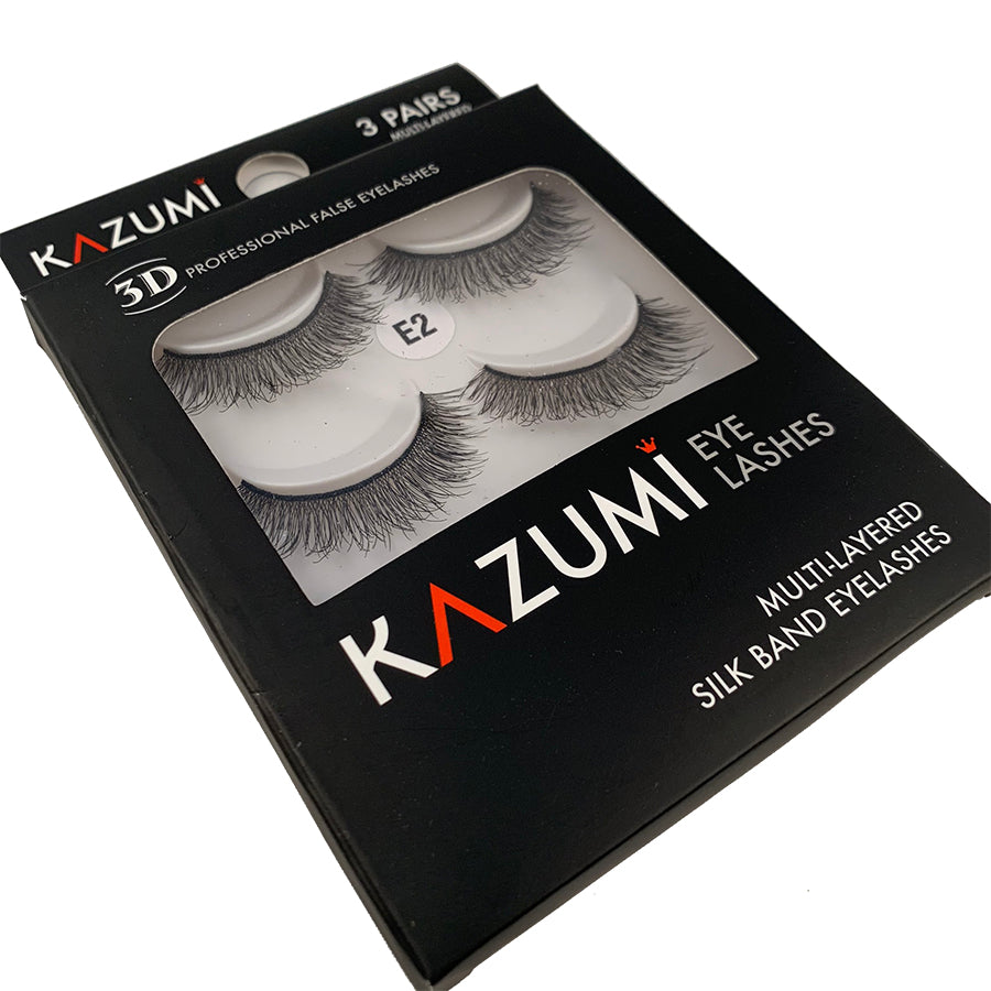 ひよこ　BONNY LASHES 2個セット Multi-layered silk band eyelash E2 (3 pairs pack) | kazumibeauty