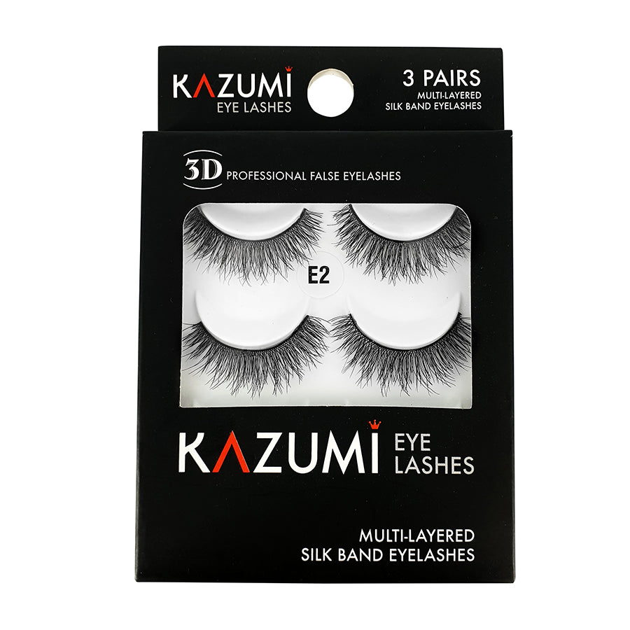 ひよこ　BONNY LASHES 2個セット Multi-layered silk band eyelash E2 (3 pairs pack) | kazumibeauty